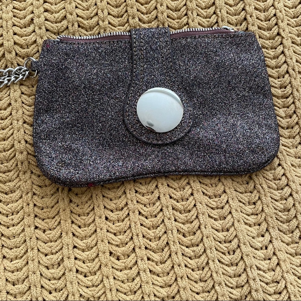 Multicolor glitter clutch